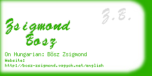 zsigmond bosz business card